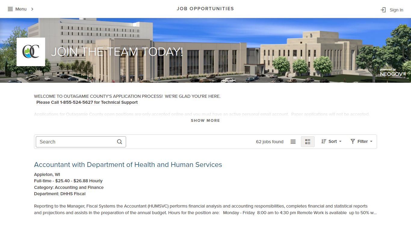 Job Opportunities | JOIN THE TEAM TODAY! - GovernmentJobs.com